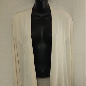 Chico's Travelers Size 3 White Cardigan